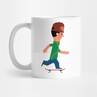 Skateboarding Kid in Phillies Hat Mug